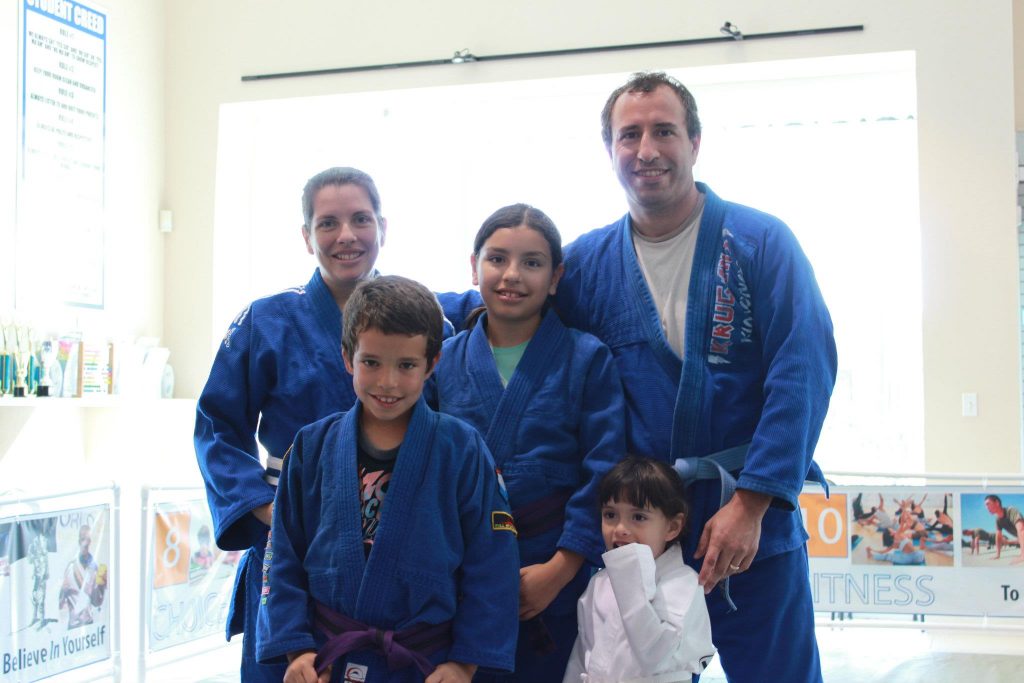 Mr. and Mrs. Sadaty 4 years later in 2012 also training BJJ with their kids who have grown strong and confident!