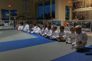 Tiny Ninjas Listening and Learning BJJ in Naples, FL