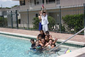 Another Great Day ...after training martial arts we wnet to refresh at the pool! - Naples Summercamp