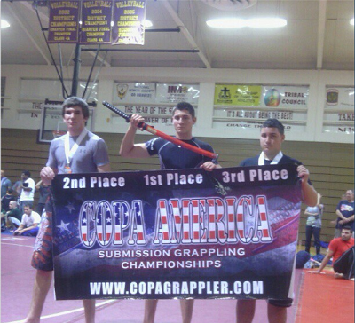 Elijah wins first place in the no-gi teens division.